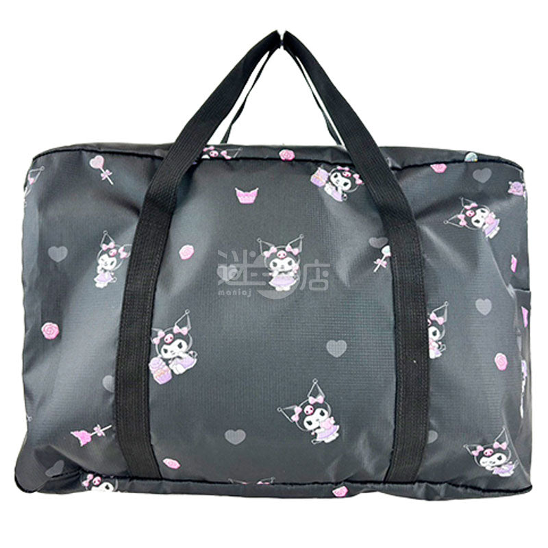 Sanrio character foldable portable tote bag/travel bag/hand luggage bag Kuromi