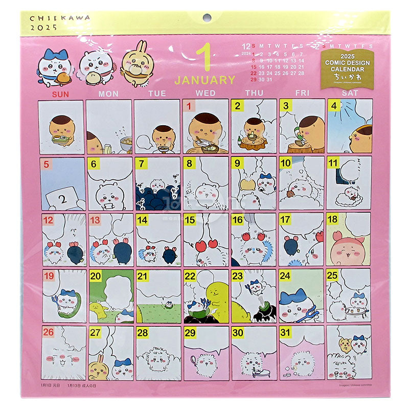 Chiikawa吉伊卡哇 2025 Comic Design Calendar 漫畫設計掛牆月曆