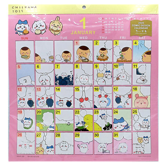 Chiikawa吉伊卡哇 2025 Comic Design Calendar 漫畫設計掛牆月曆